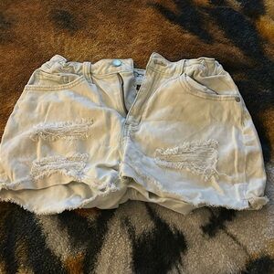 Art Class Distressed Light Gray Jean Shorts